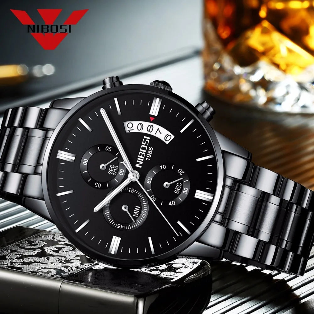 NIBOSI - Mens Watches - Luxury - Fashion Casual Dress - 2024