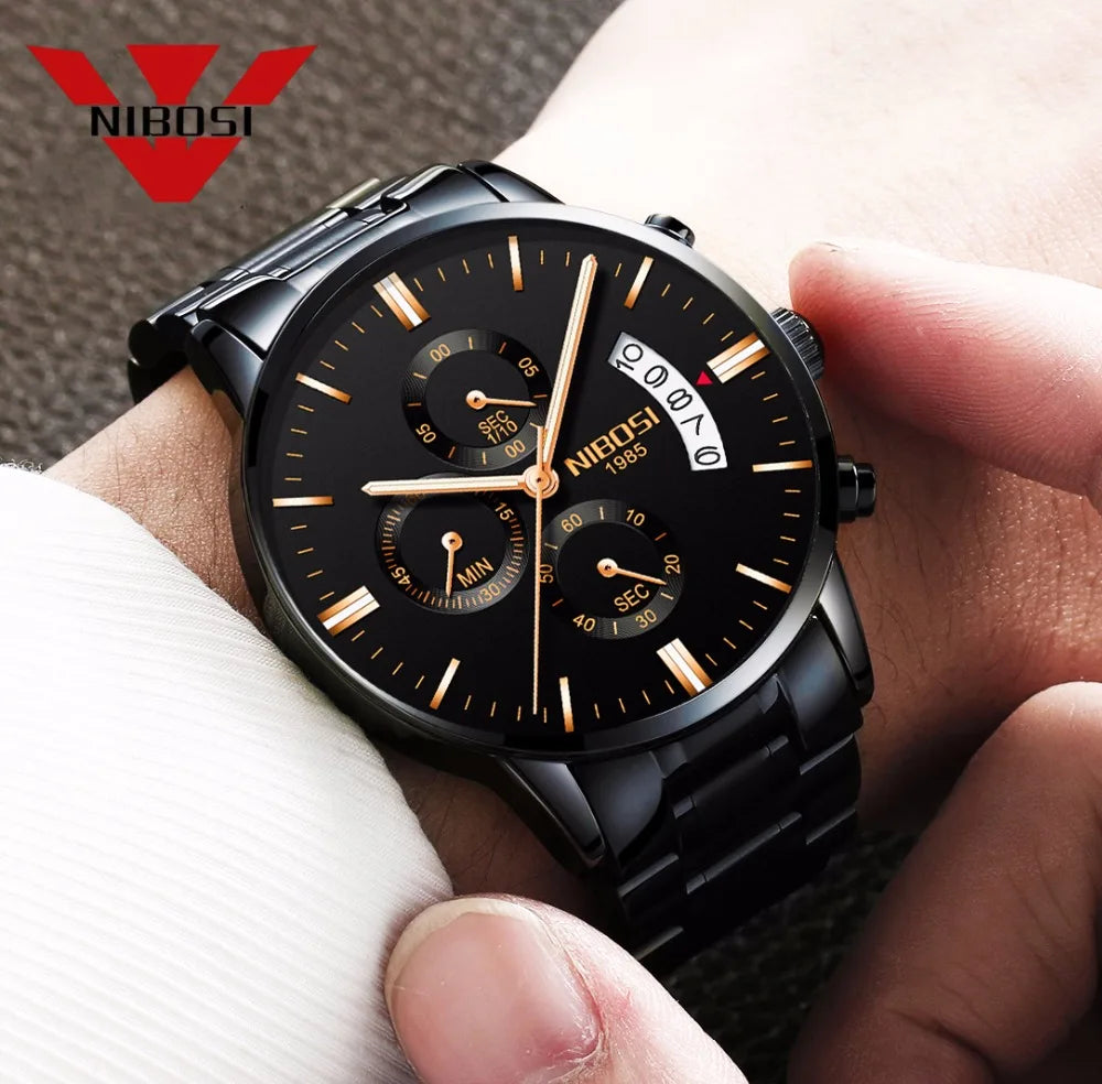 NIBOSI - Mens Watches - Luxury - Fashion Casual Dress - 2024