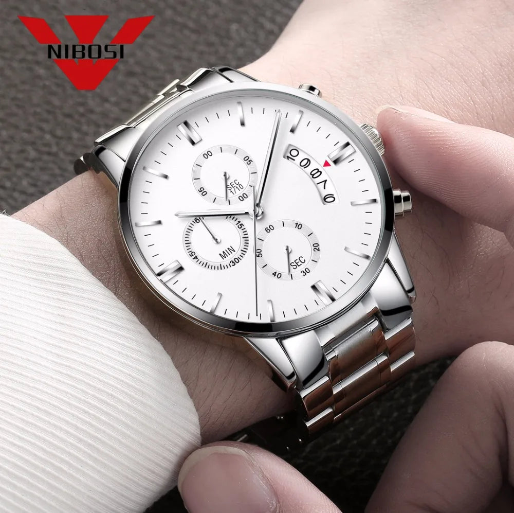 NIBOSI - Mens Watches - Luxury - Fashion Casual Dress - 2024