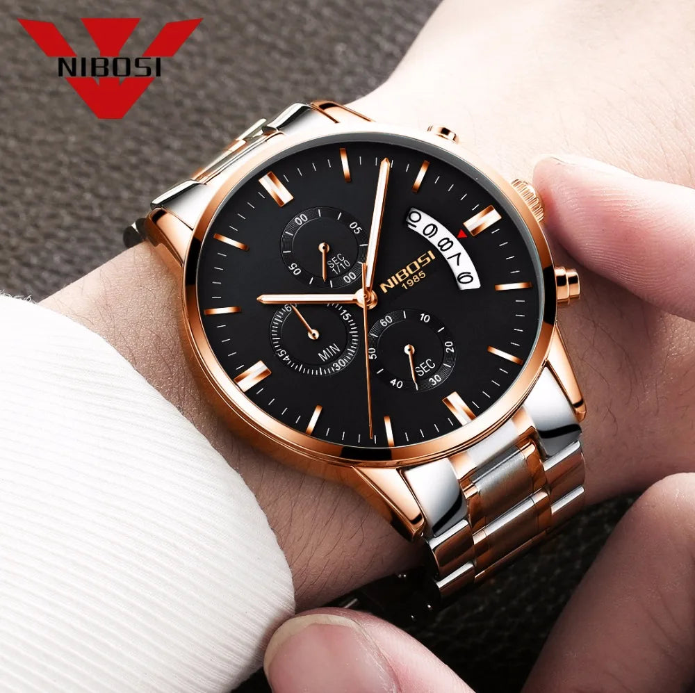 NIBOSI - Mens Watches - Luxury - Fashion Casual Dress - 2024