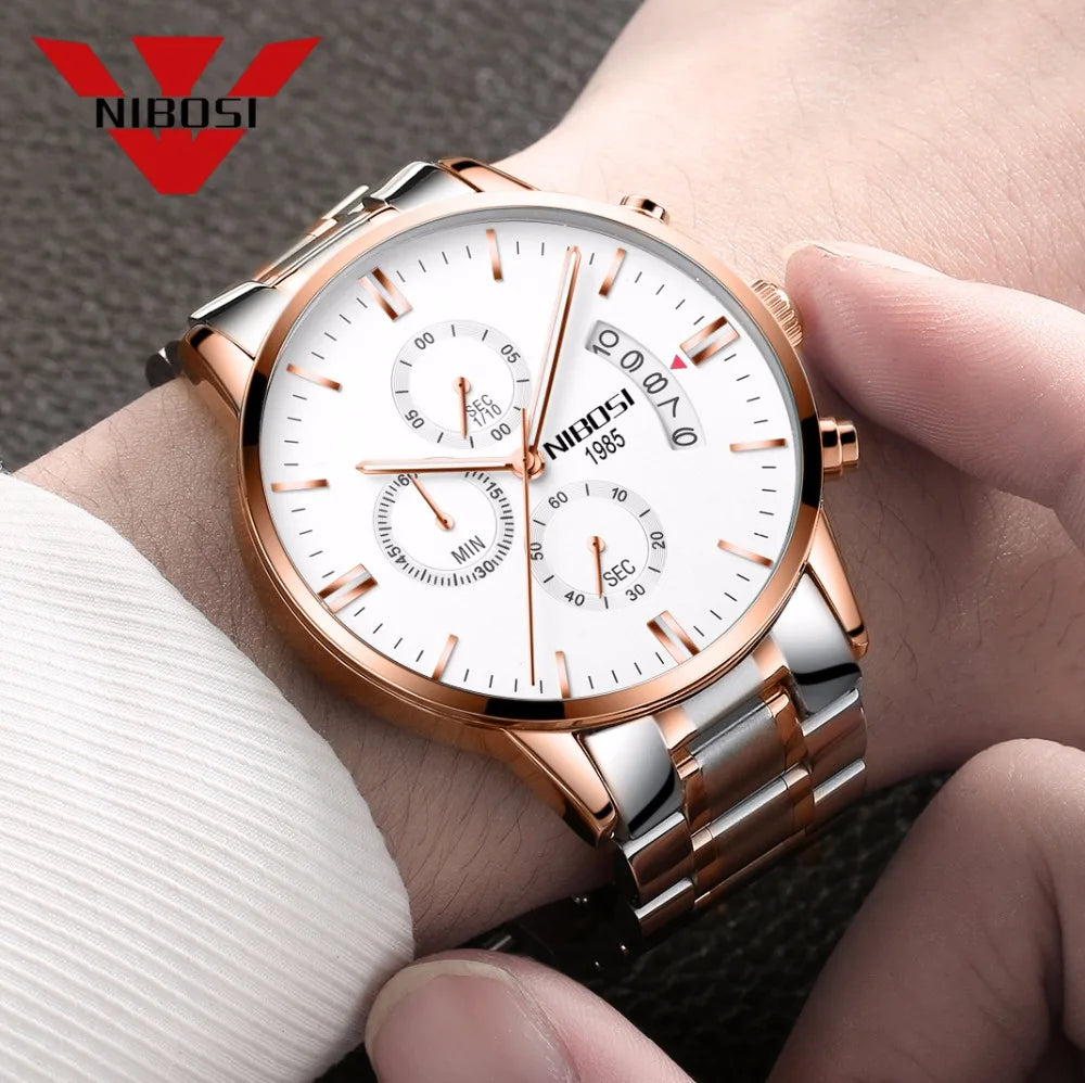 NIBOSI - Mens Watches - Luxury - Fashion Casual Dress - 2024