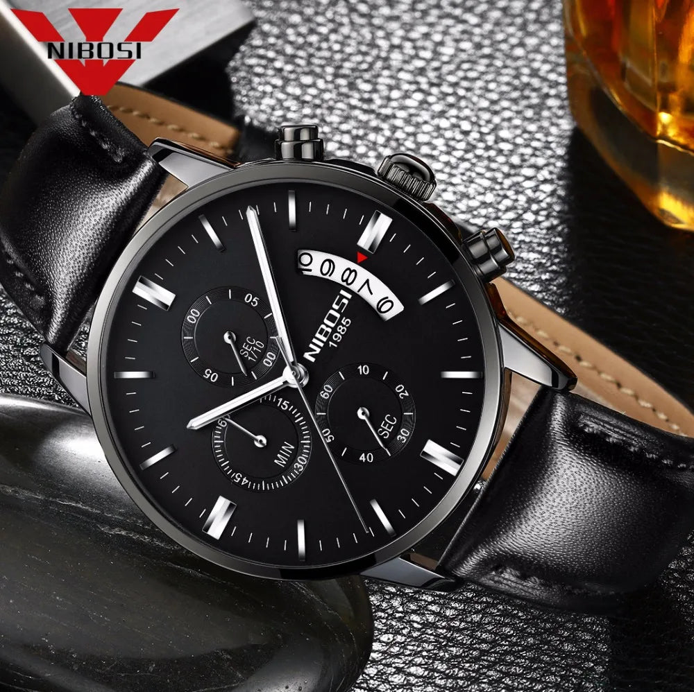 NIBOSI - Mens Watches - Luxury - Fashion Casual Dress - 2024