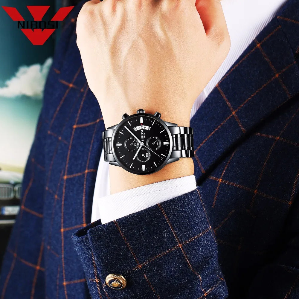 NIBOSI - Mens Watches - Luxury - Fashion Casual Dress - 2024