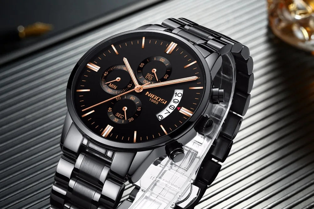 NIBOSI - Mens Watches - Luxury - Fashion Casual Dress - 2024