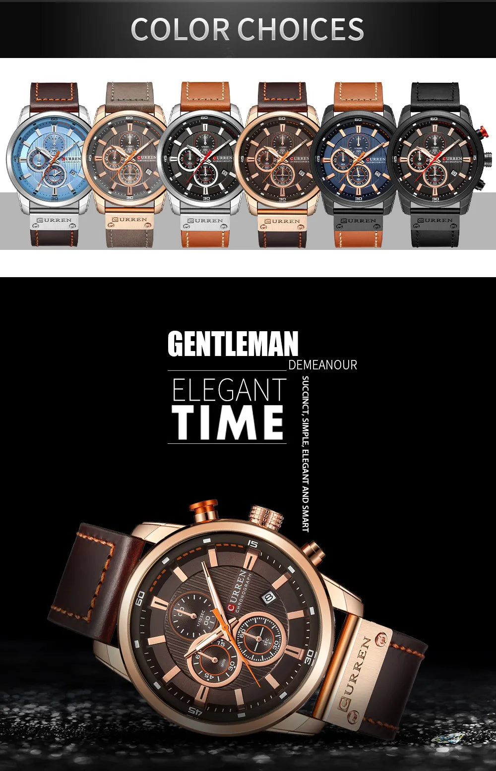 CURREN - Fashion Date Quartz - Men Watches - Hodinky Relogio Masculino - 2024