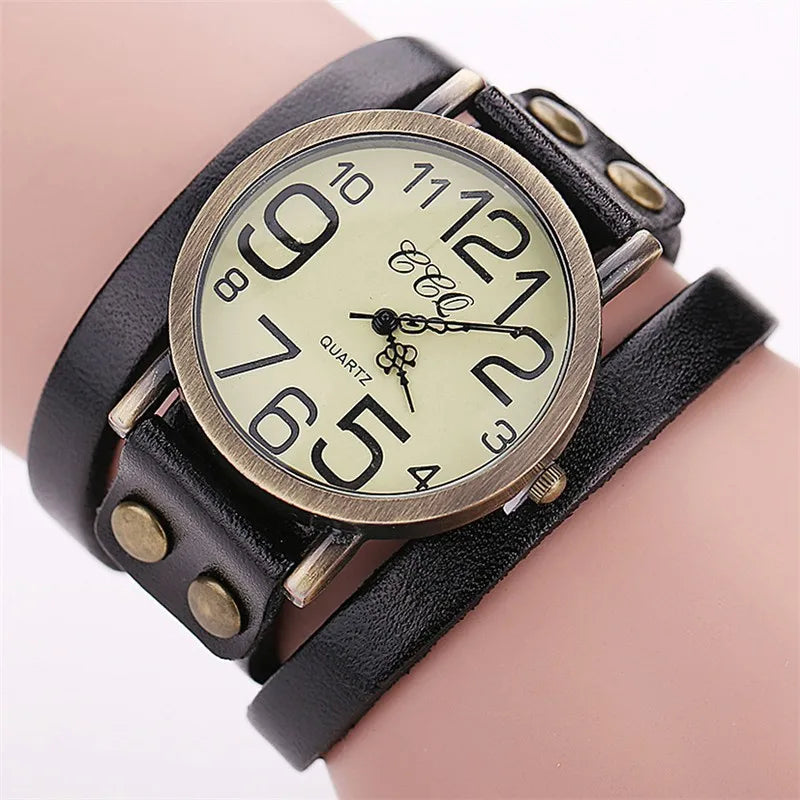 CASUAL - Watches Vintage - Long Leather Band - Woman Wristwatches - 2024