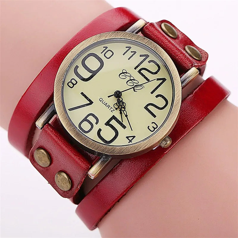 CASUAL - Watches Vintage - Long Leather Band - Woman Wristwatches - 2024