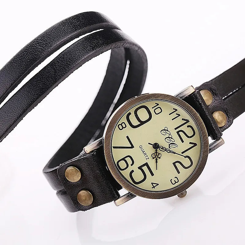 CASUAL - Watches Vintage - Long Leather Band - Woman Wristwatches - 2024