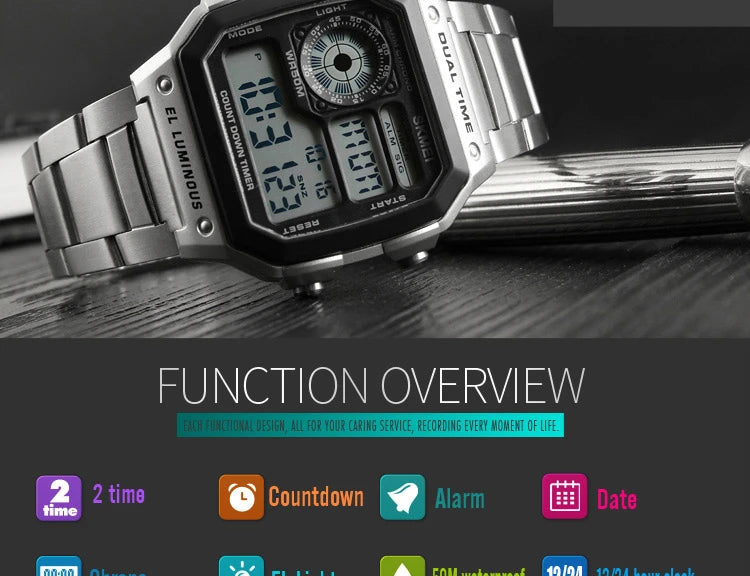 SKMEI - Digital Watch - Waterproof - multi-functional - 2024