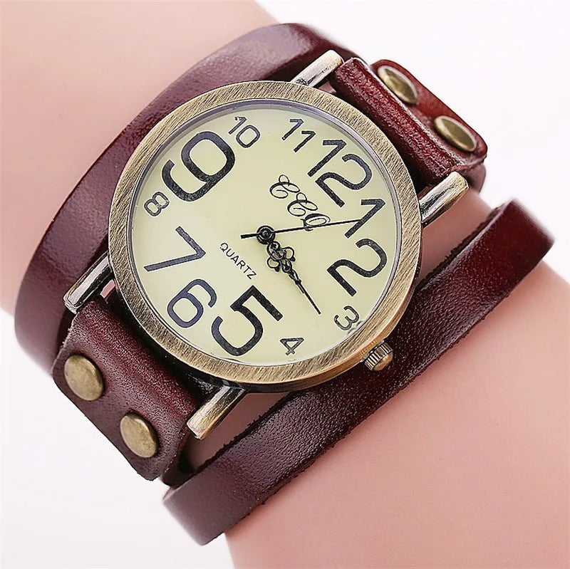 CASUAL - Watches Vintage - Long Leather Band - Woman Wristwatches - 2024