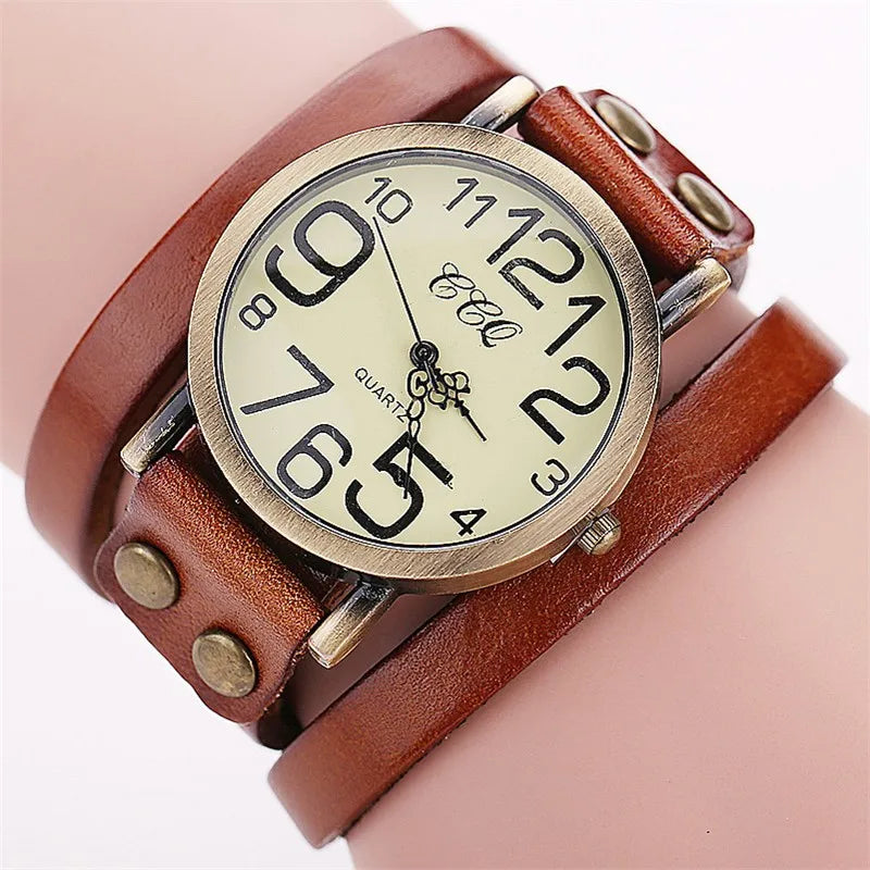 CASUAL - Watches Vintage - Long Leather Band - Woman Wristwatches - 2024