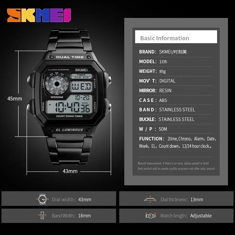 SKMEI - Digital Watch - Waterproof - multi-functional - 2024