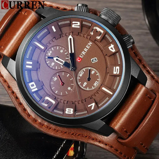 CURREN - Mens Watches - Leather Strap - Business Men - 2024