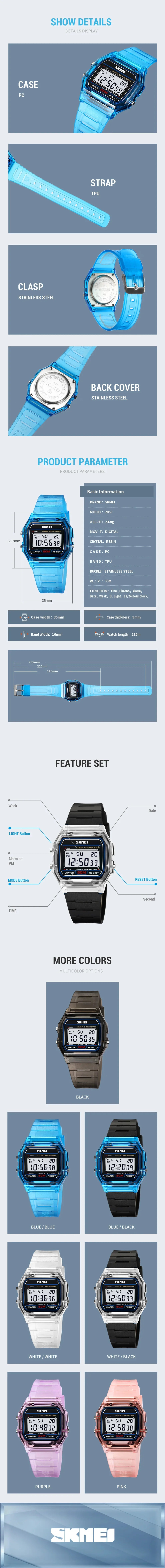 SKMEI - Waterproof - Electronic - Digital Wristwatches - 2024